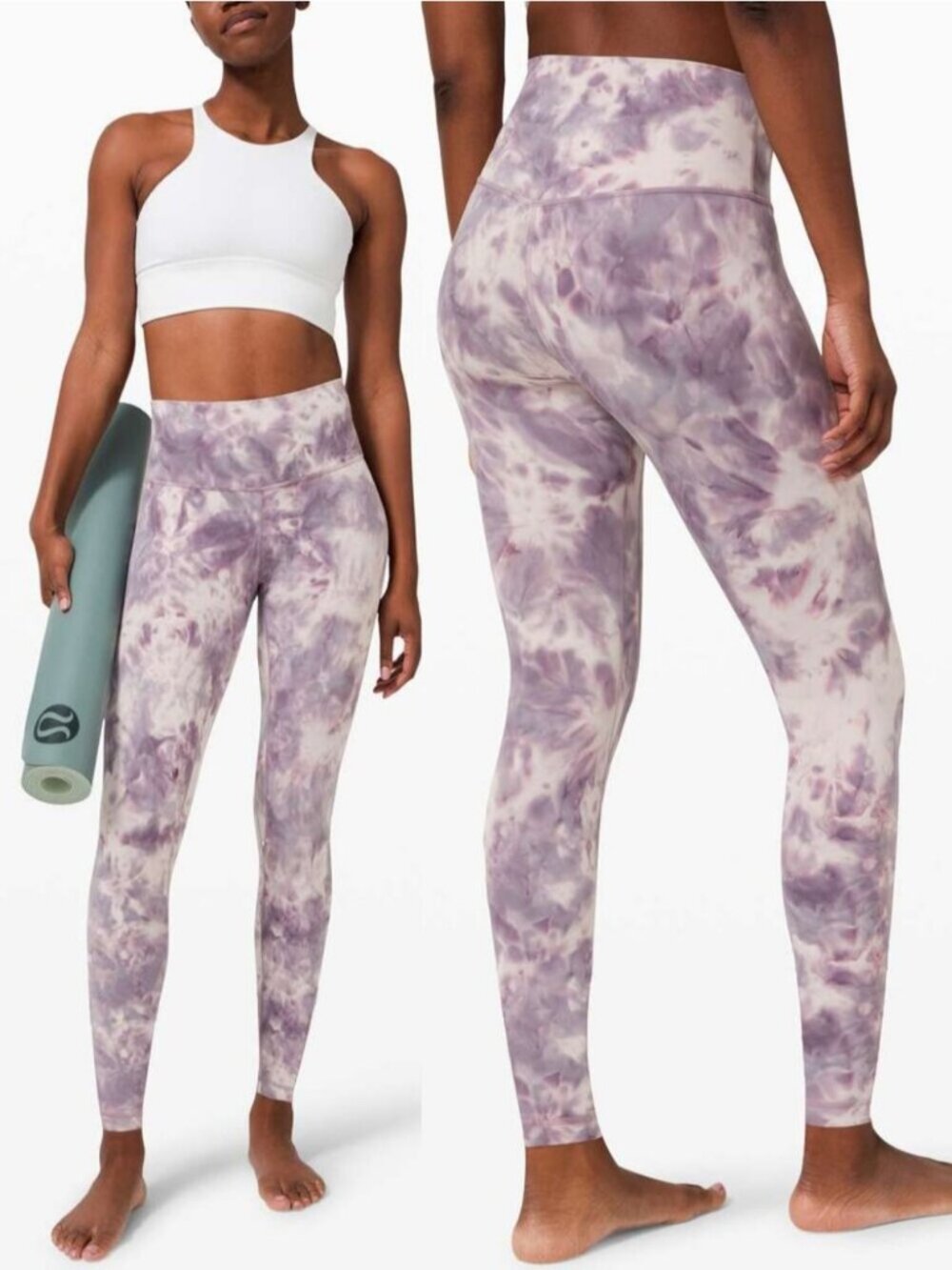 LULULEMON Align Pant 28" Size 4 Diamond Dye Pink Bliss Graphite Purple